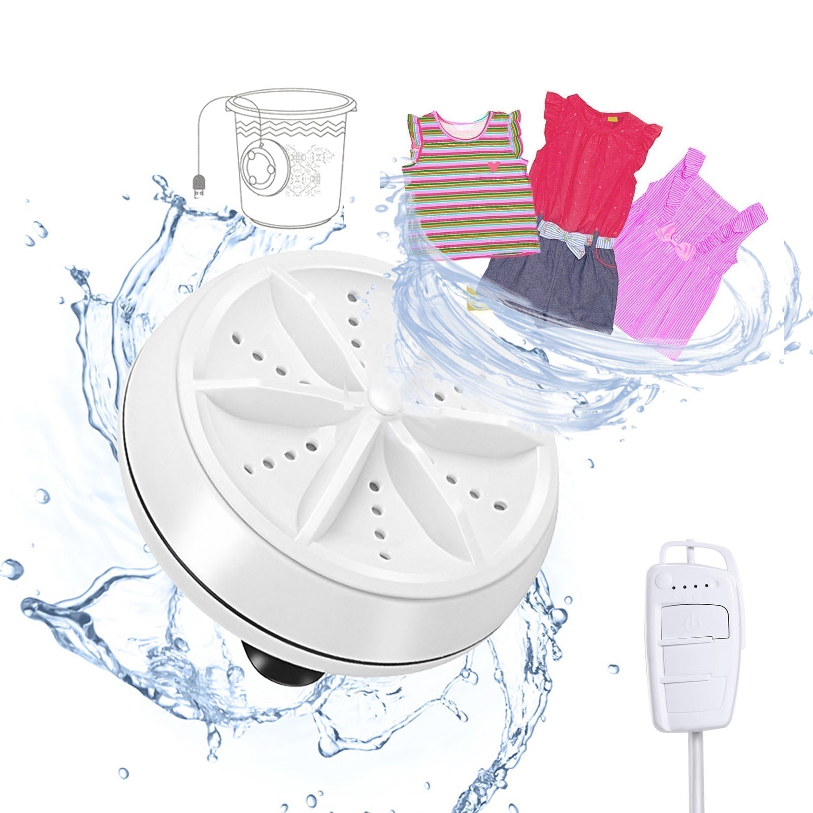 2 in 1 Mini Washing Machine