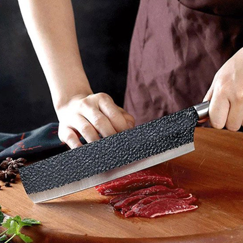 Professional Stainless Steel Kitchen Knife Set（chef's knife, meat knife, utility knife,fruit knife,kitchen scissors, peeler.🎁）