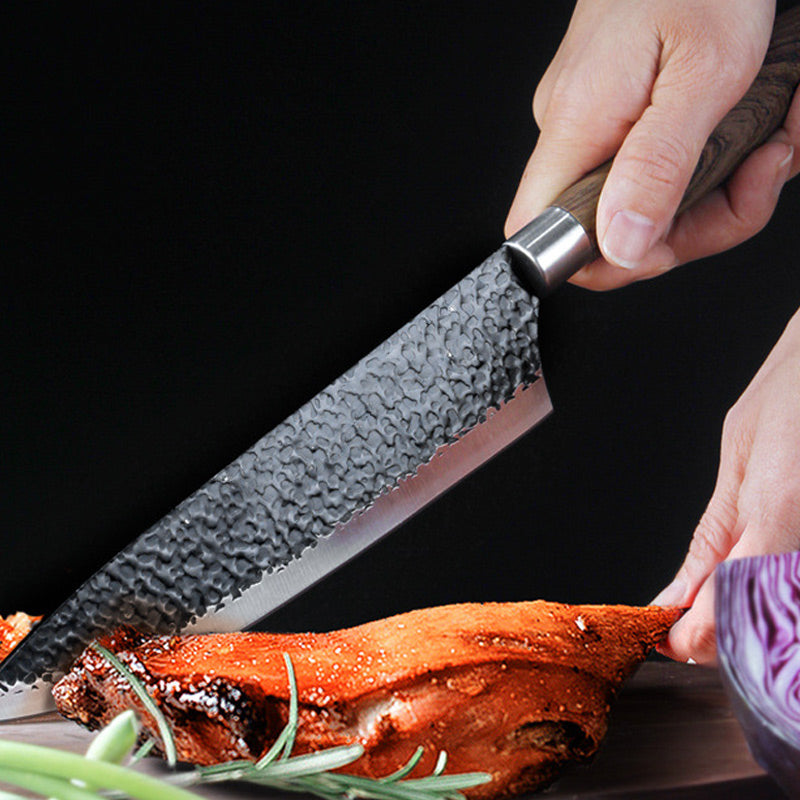 Professional Stainless Steel Kitchen Knife Set（chef's knife, meat knife, utility knife,fruit knife,kitchen scissors, peeler.🎁）